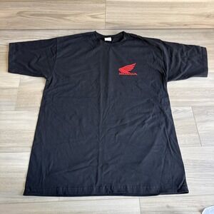 Vintage Honda Wing Logo Promo T Shirt By Cygnus Sz XL NWOT front And Back Logo